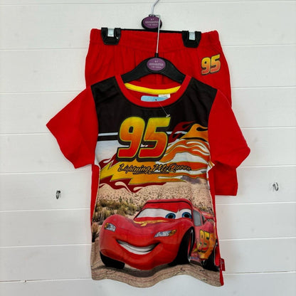 Disney Cars Boys Pyjamas Lightning McQueen Red Pjs Pajamas