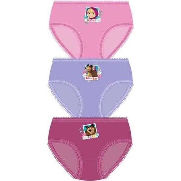 Masha And The Bear Girls Knickers Briefs Underwear