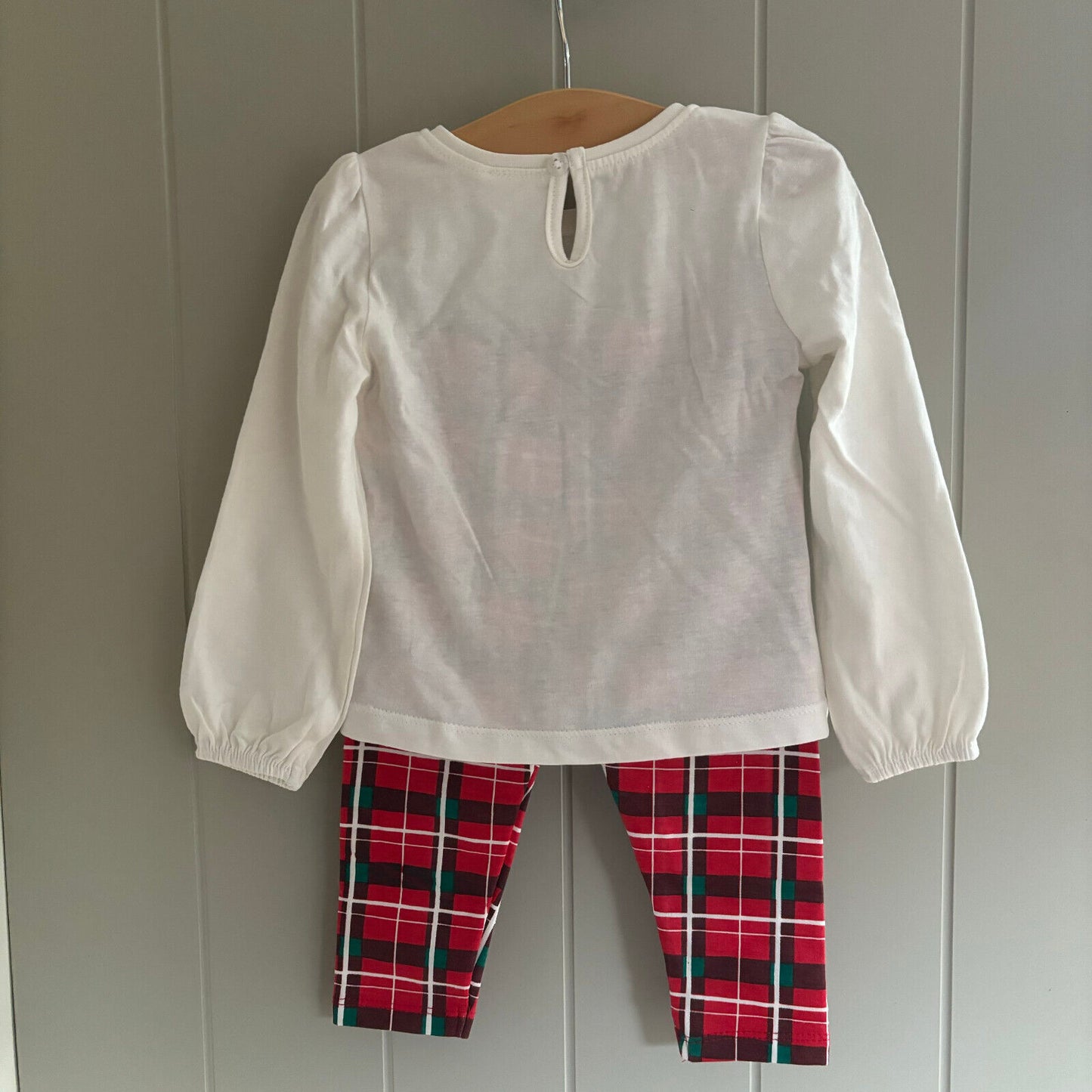 Baby Girls Christmas Pyjamas Pjs Nightwear Set Reindeer Tartan Festive Toddler