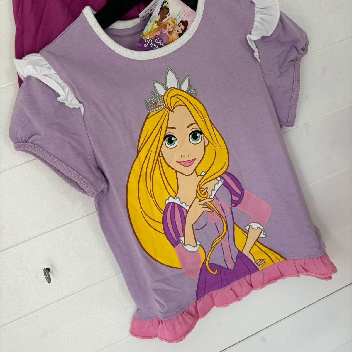 Shortie Disney Princess Rapunzel Girls Pyjamas Pjs Nightwear Sleepwear