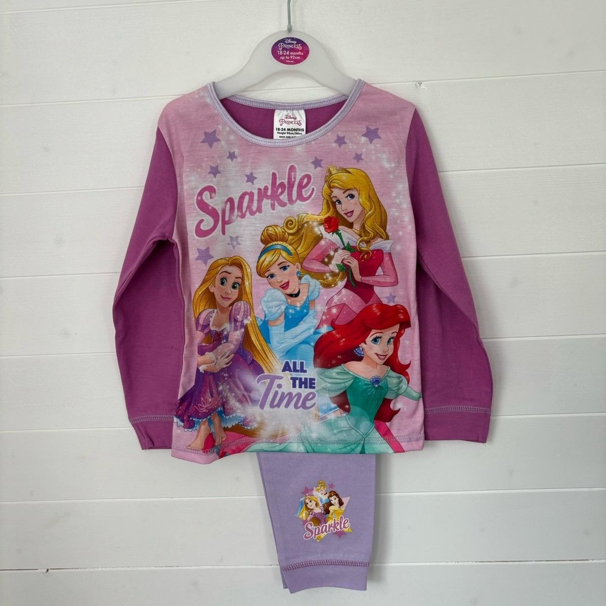 Disney Princess Girls Pyjamas Pjs LONG Nightwea