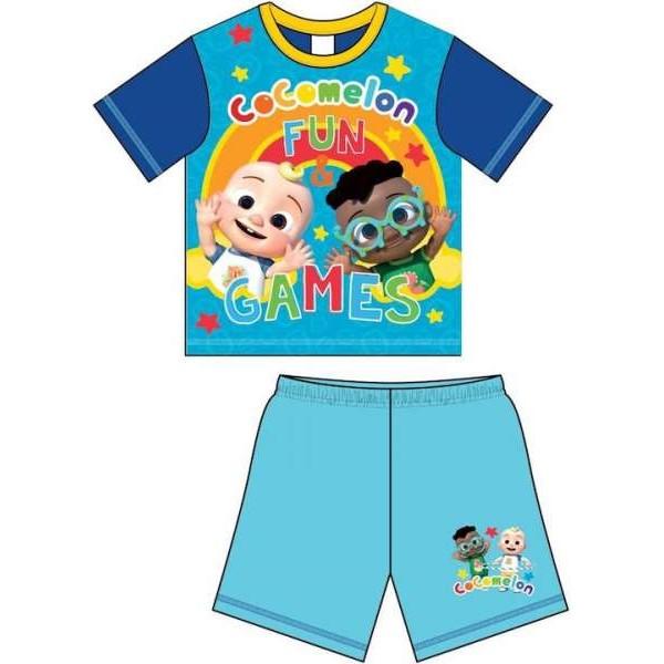 CocoMelon Pyjama Set Boys Toddler Kids Childrens Short Sleeve Nightwear