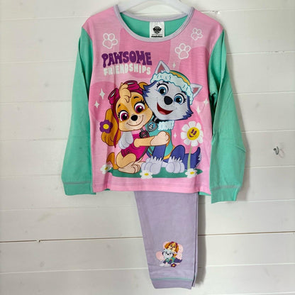 Paw Patrol Girls Pyjamas Sublimation Pjs Nightwear Long Sleeve Top Trousers