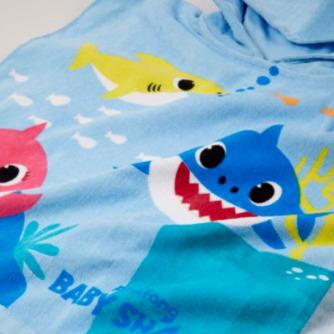 Baby Shark Hooded Towel Poncho Boys Girls Kids Beach Bath Wrap