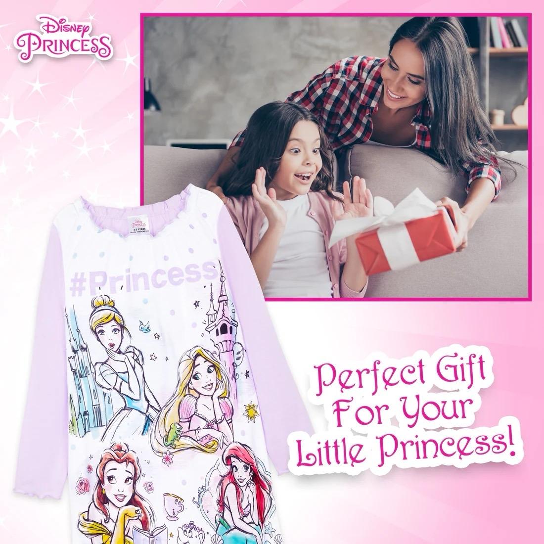 Disney Princess Girls Nightdress Long Sleeve Nighty