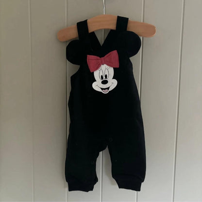 Disney Baby Girls Dungarees Outfit Minnie Mouse Set Bodysuit Vest Romper