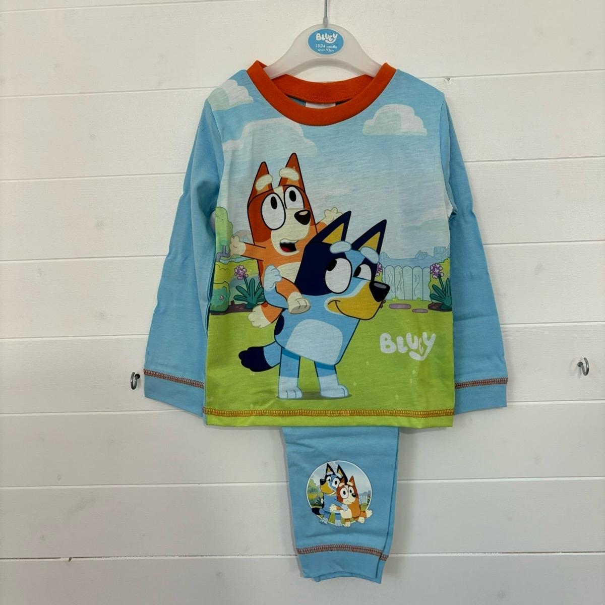 Bluey and Bingo Boys Pyjamas Light Blue Pjs