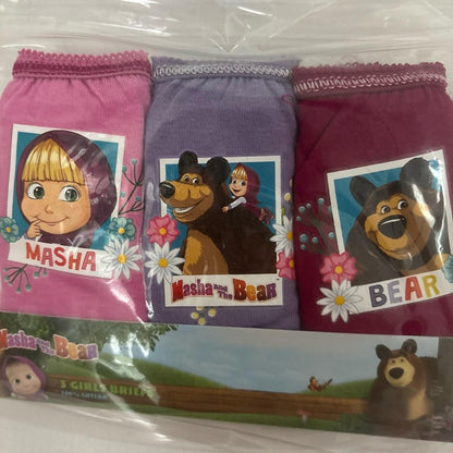 Masha And The Bear Girls Knickers Briefs Underwear