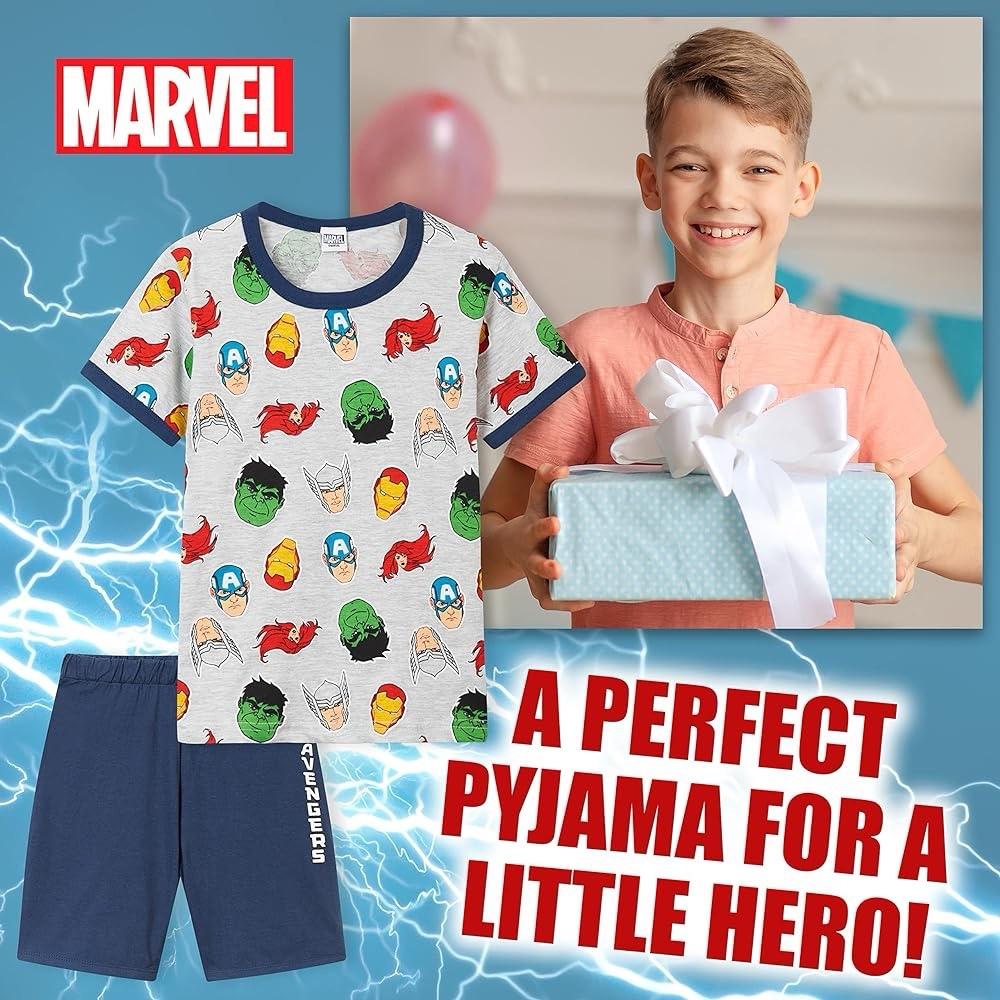 Marvel Avengers Shortie Boys Pyjamas Pjs Nightwear