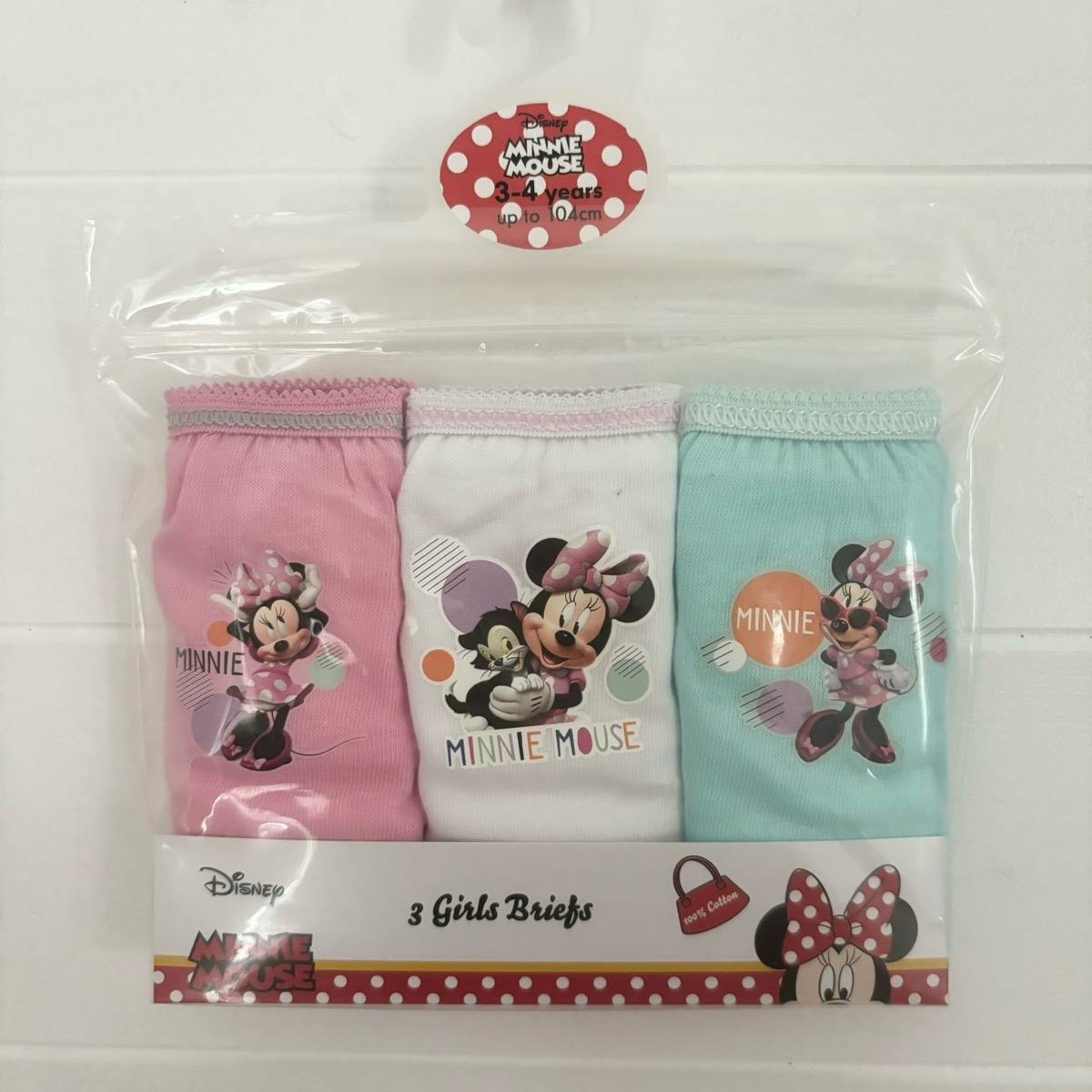 Disney Minnie Mouse Knickers Girls Underwear Briefs Cotton