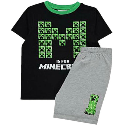 Minecraft Boys Pjs Nightwear Short Sleeve Two Piece Set