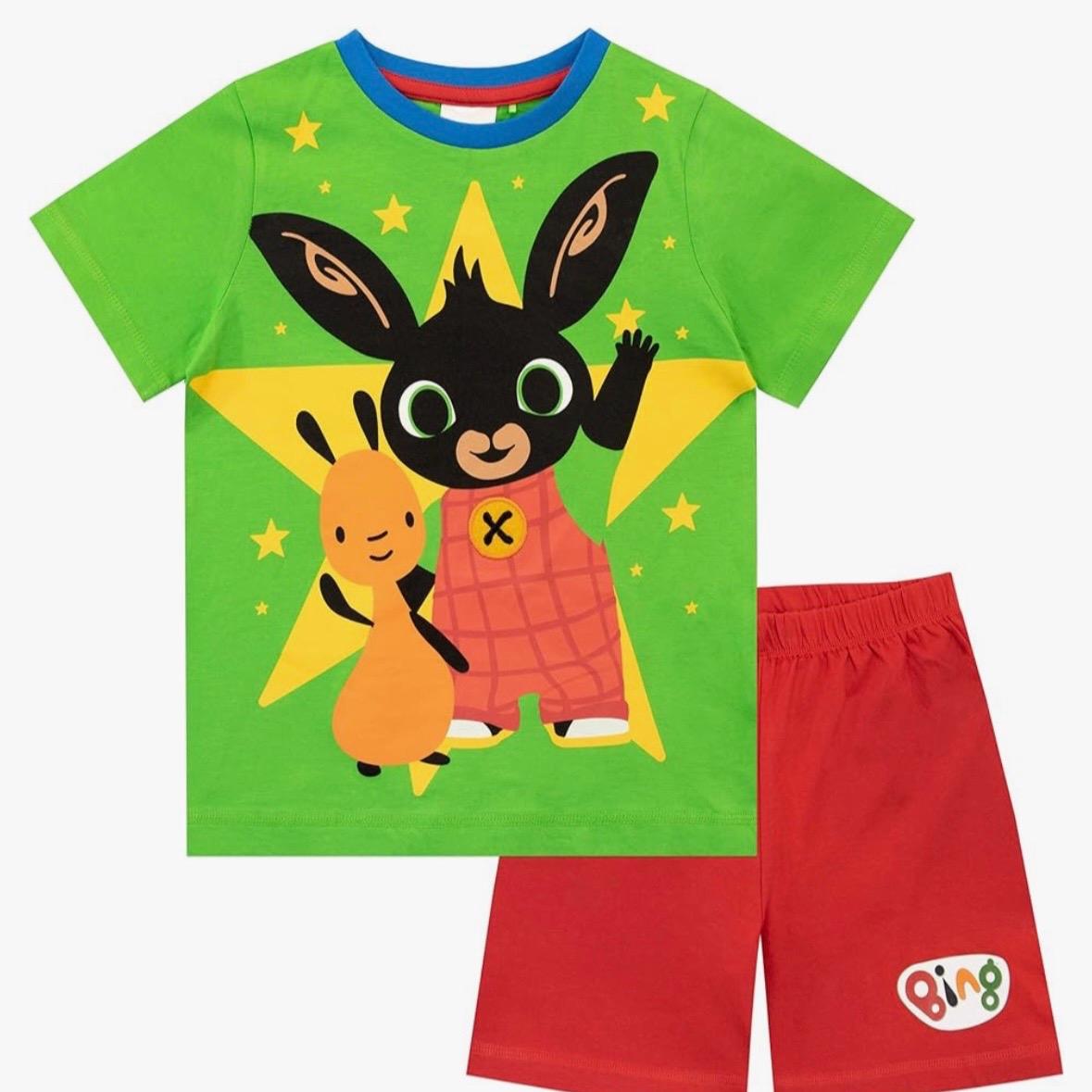 Bing Bunny And Flop Boys Pyjamas Short Pjs Nightwear 2 PACK