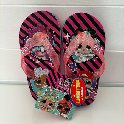 Girls Flip Flops Lol Surprise Dolls Light Up Sandals Flashing