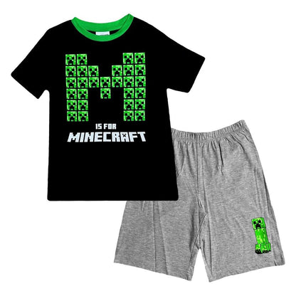 Minecraft Boys Pjs Nightwear Short Sleeve Two Piece Set