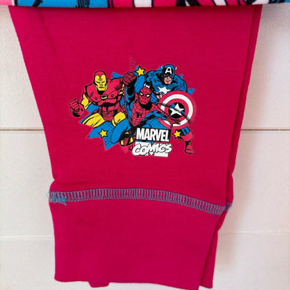 Marvel Girls Pyjamas Superhero Pink Pjs Character Nightwear