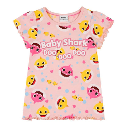 Baby Shark Girls Pyjama Set Pjs Nightwear