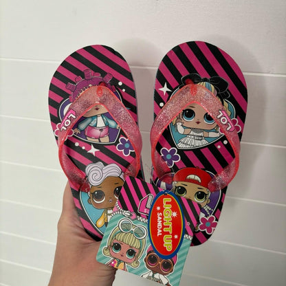 Girls Flip Flops Lol Surprise Dolls Light Up Sandals Flashing