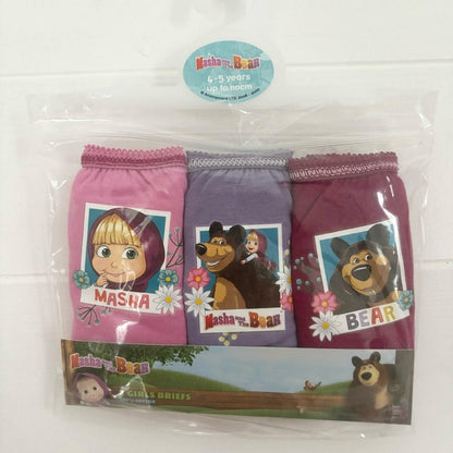 Masha And The Bear Girls Knickers Briefs Underwear