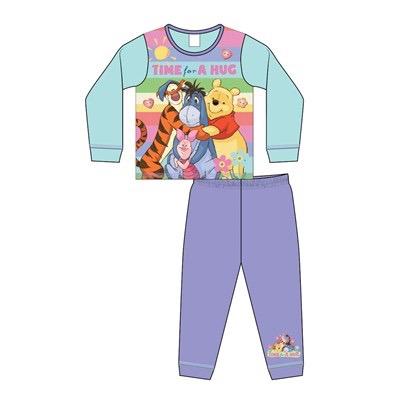 Disney Winnie The Pooh Bear Girls Pyjamas Long Sleeve Pjs Set