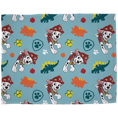 Paw Patrol Blanket Fleece Throw Dinosaur Dino Marshall Character Dogs Blue Boys