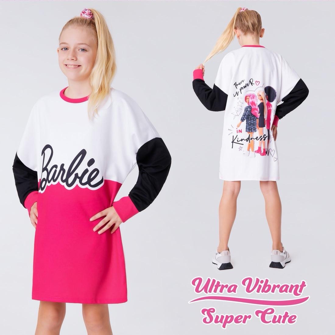 Barbie Girls Jumper Dress Oversized Kids Childrens Outfit