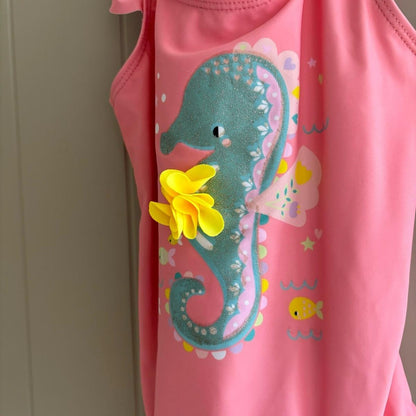 Girls Swimsuit Seahorse Swimming Costume Swimwear Toddler