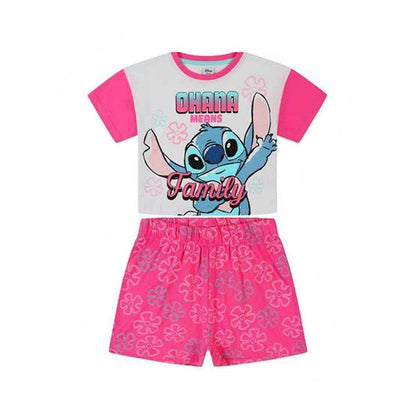 Disney Lilo And Stitch Girls Pyjamas Ohana Means Family Pjs