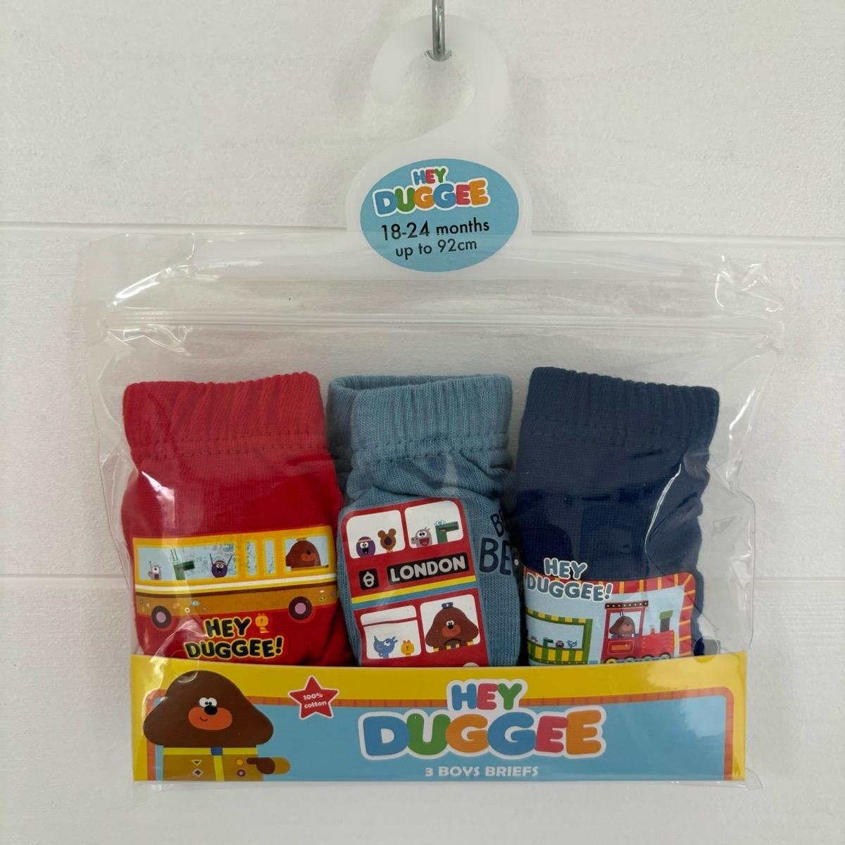 Hey Duggee Boys Pants Briefs Underwear Character Cotton Mutipack 3 Pack