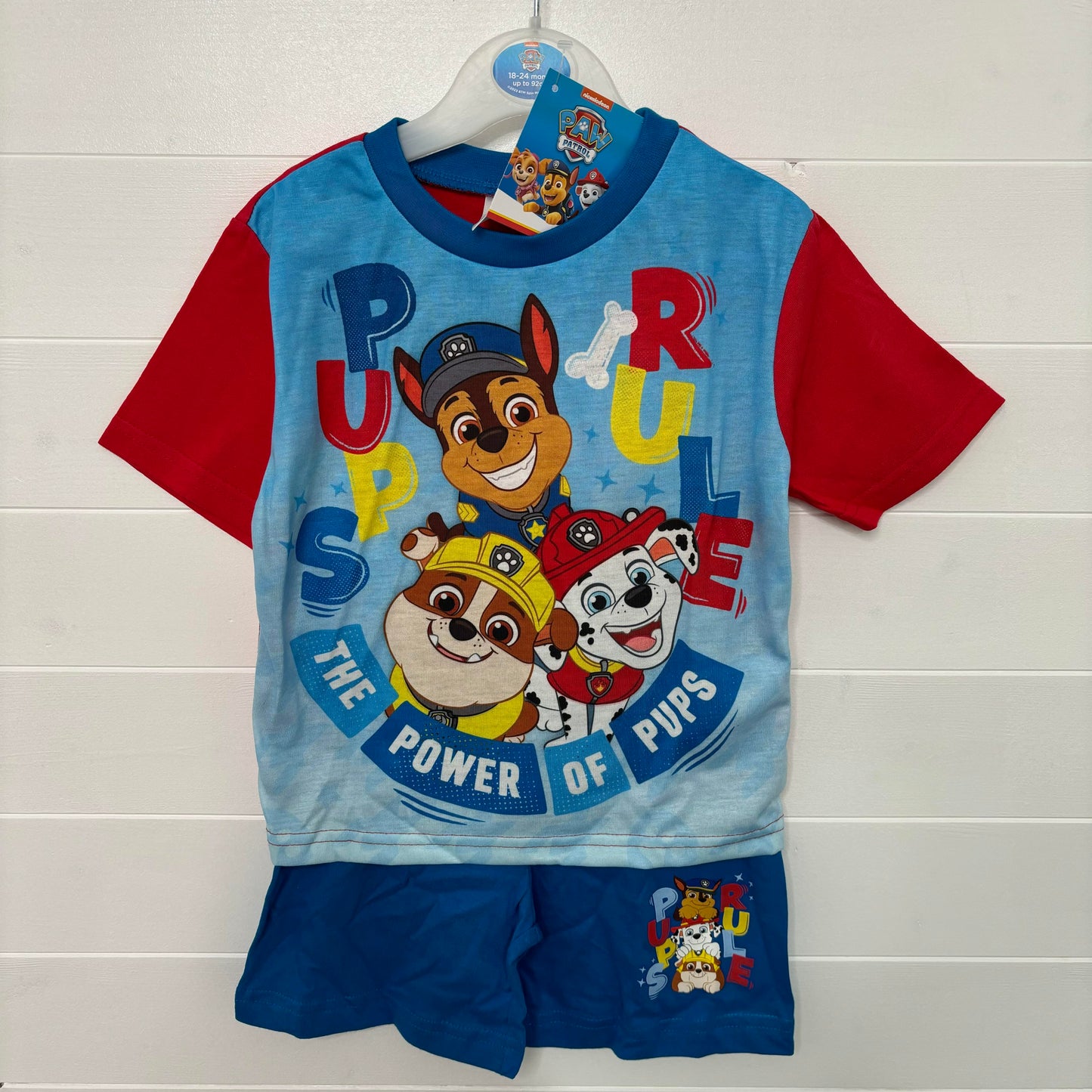 Paw Patrol Boys Pyjama Set Short Sleeve Two Piece Pyjamas