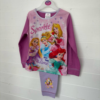 Disney Princess Girls Pyjamas Pjs LONG Nightwea