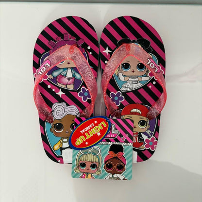 Girls Flip Flops Lol Surprise Dolls Light Up Sandals Flashing