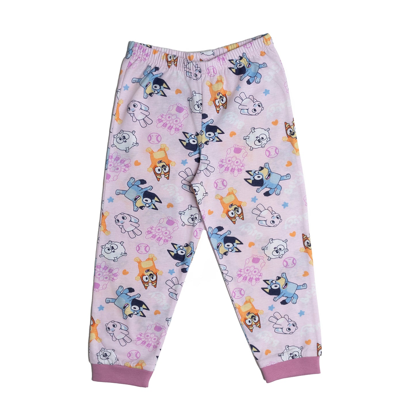 Bluey Bingo Trouser Pyjamas Girls Long Sleeve Pjs Nightwear Toddler Kids Pink