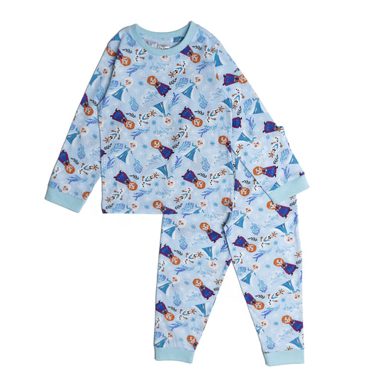 Disney Frozen Trouser Pyjamas Girls Long Sleeve Pjs Nightwear Baby Toddler Kids Elsa Anna Princess