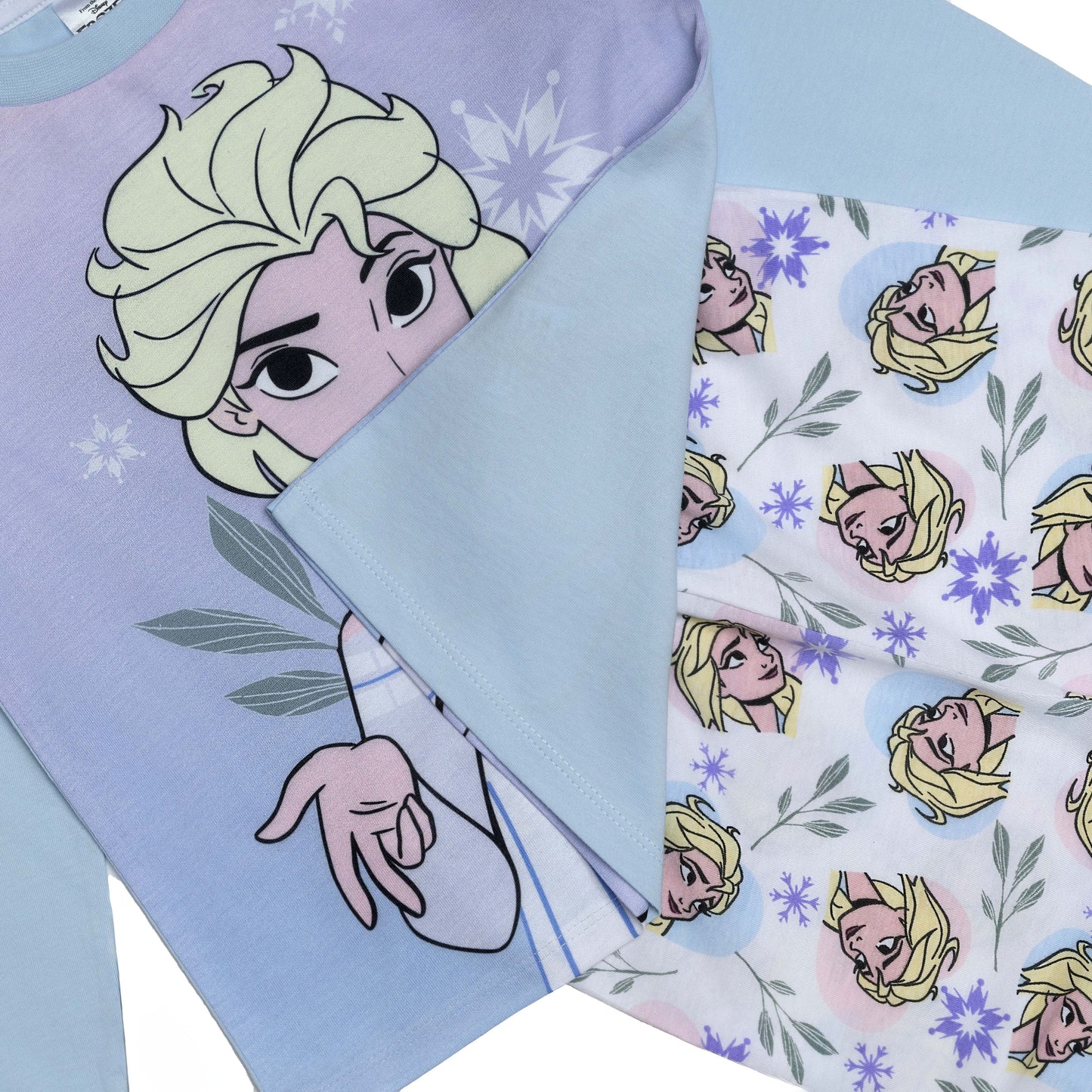 Disney Princess Frozen Elsa Pyjamas Girls Pjs Nightwear Long Sleeve and Trousers