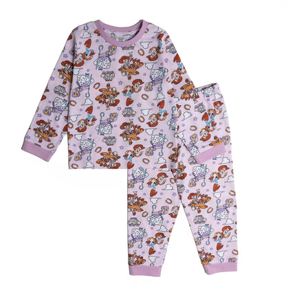 Disney Toy Story Trouser Pyjamas Girls Long Sleeve Pjs Nightwear Baby Kids Jessie Bo Peep