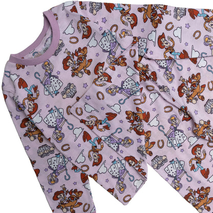 Disney Toy Story Trouser Pyjamas Girls Long Sleeve Pjs Nightwear Baby Kids Jessie Bo Peep