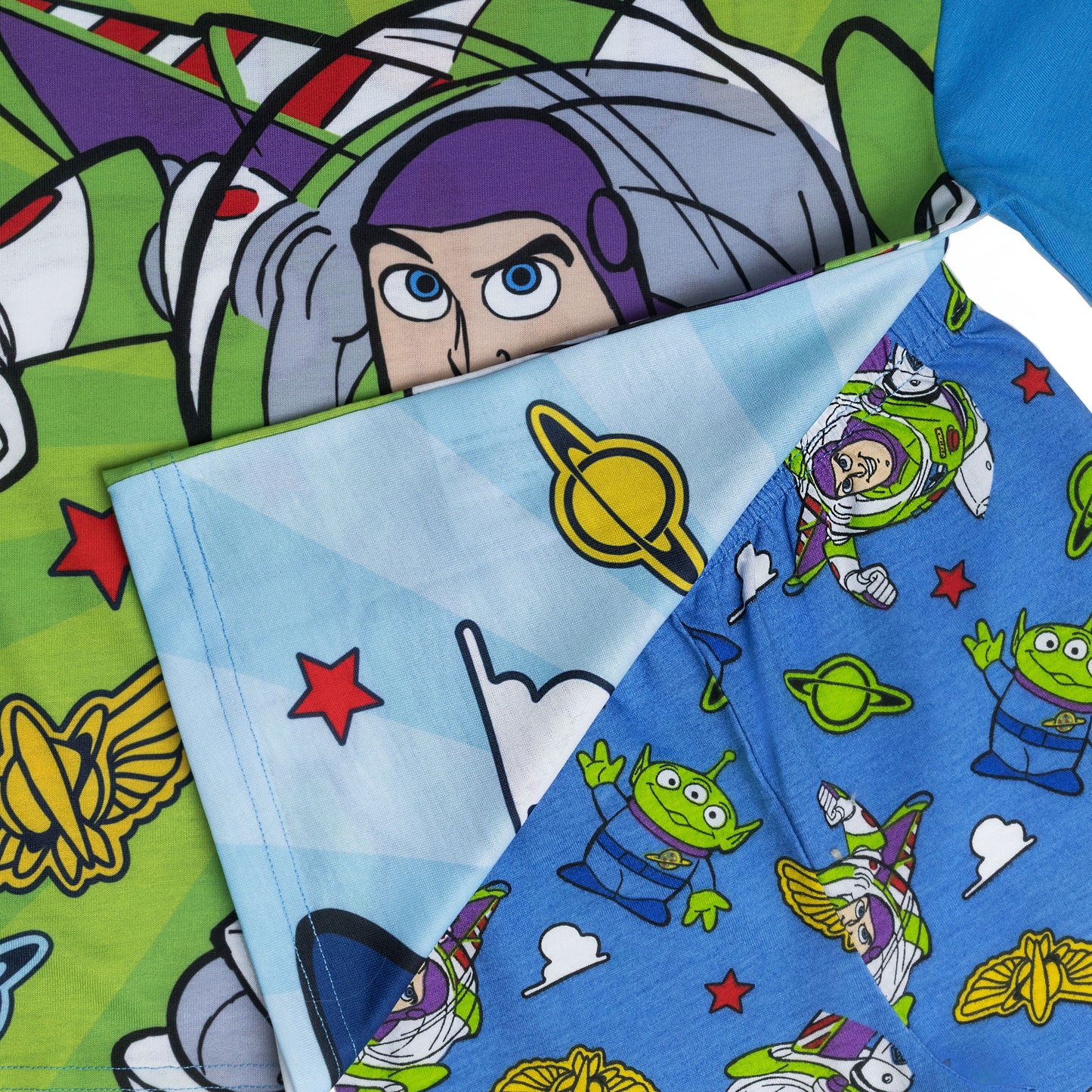 REVERSIBLE Boys Toy Story Woody Buzz Lightyear Pyjamas Pjs Nightwear 18 Months - 6 Years