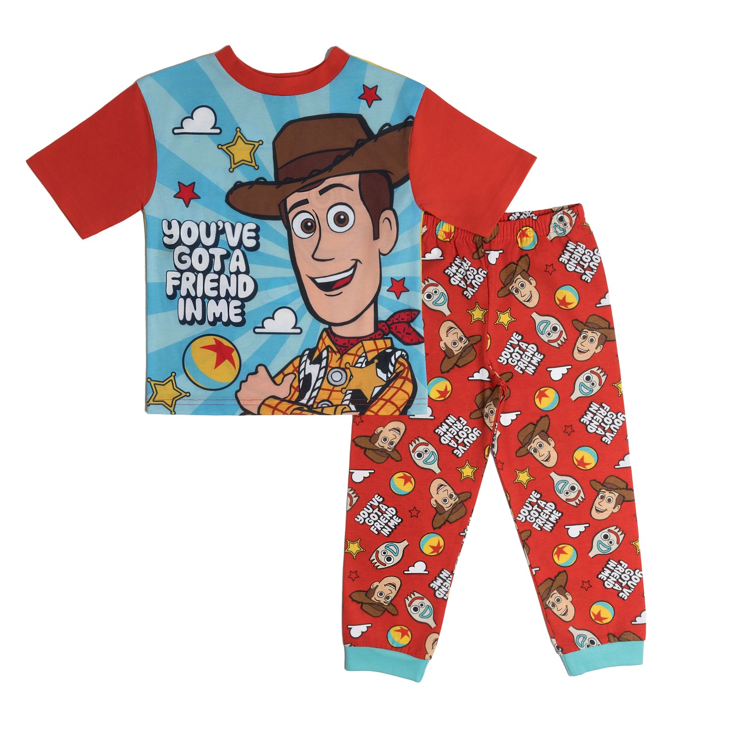 REVERSIBLE Boys Toy Story Woody Buzz Lightyear Pyjamas Pjs Nightwear 18 Months - 6 Years