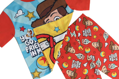 REVERSIBLE Boys Toy Story Woody Buzz Lightyear Pyjamas Pjs Nightwear 18 Months - 6 Years