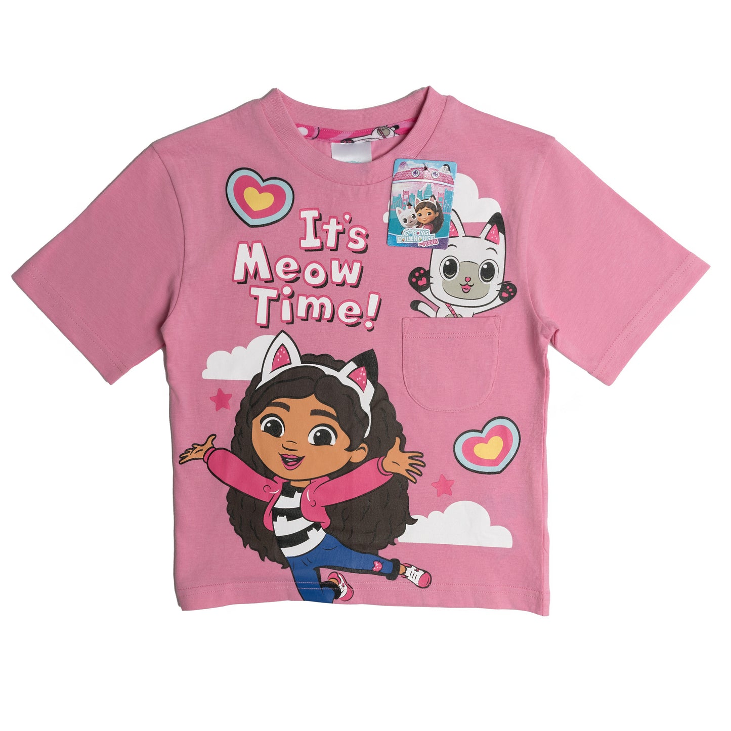 Gabby’s Dollhouse Girls Pyjamas Pandy Paws Pjs Nightwear Trousers Short Sleeve Top