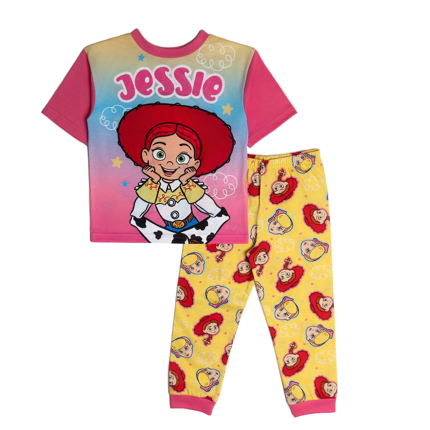 Disney REVERSIBLE Girls Toy Story Jessie Bo Peep Pyjamas Pjs Nightwear