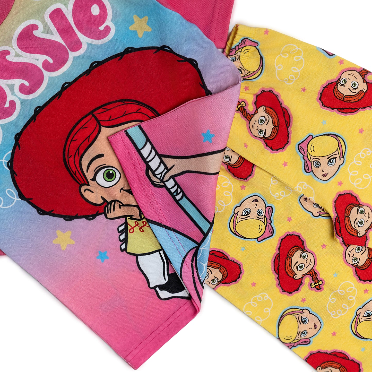Disney REVERSIBLE Girls Toy Story Jessie Bo Peep Pyjamas Pjs Nightwear