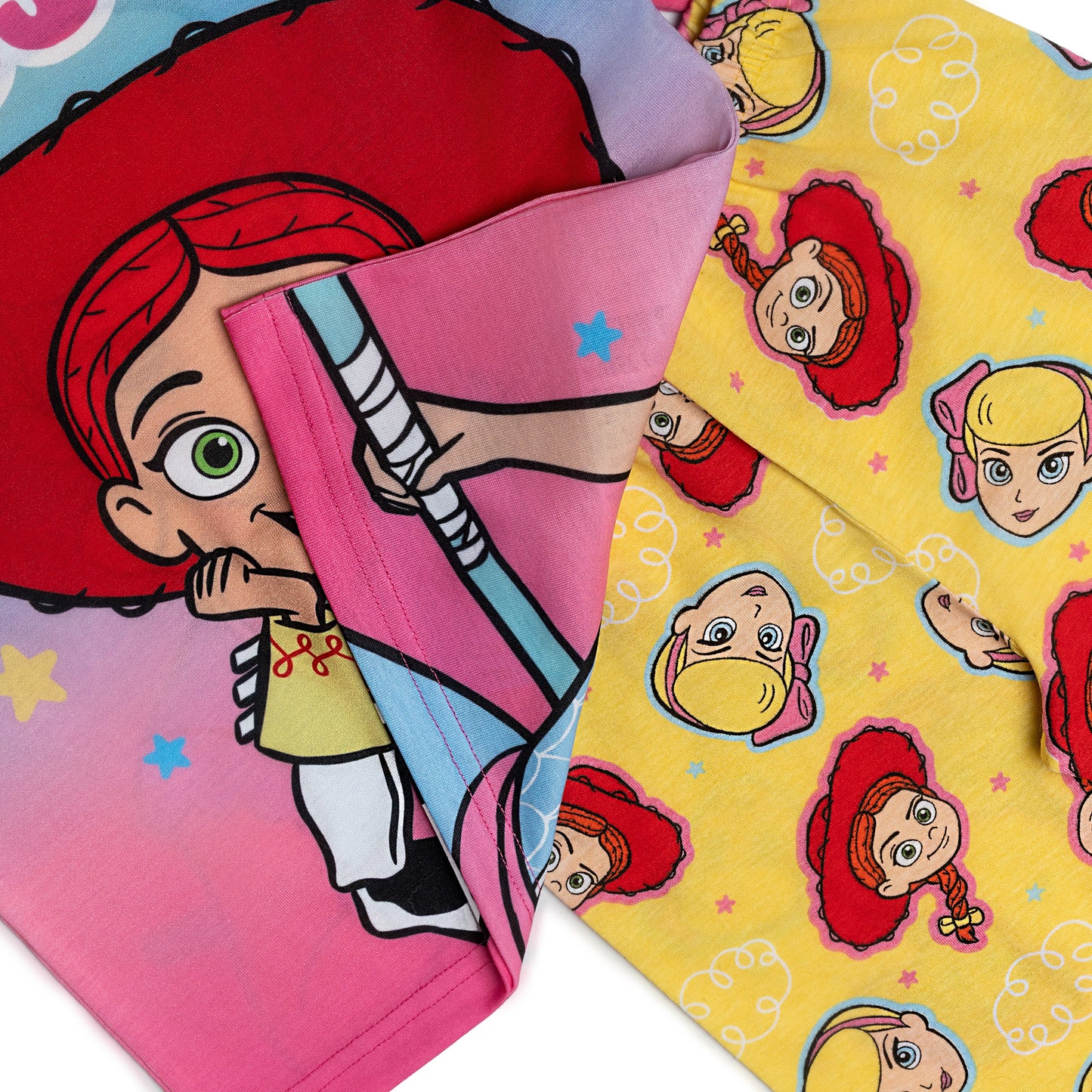 Disney REVERSIBLE Girls Toy Story Jessie Bo Peep Pyjamas Pjs Nightwear