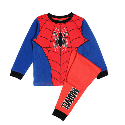 Boys Spiderman Marvel Long Leg Pyjamas Pjs