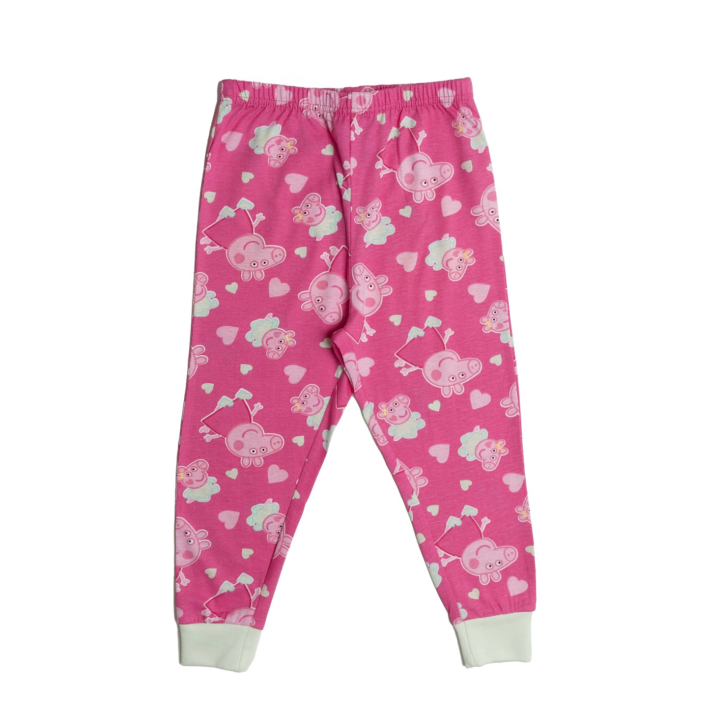 Peppa Pig and baby Evie Girls Pyjamas Pjs Nightwear Short Sleeve Frilly Top Trousers Kids
