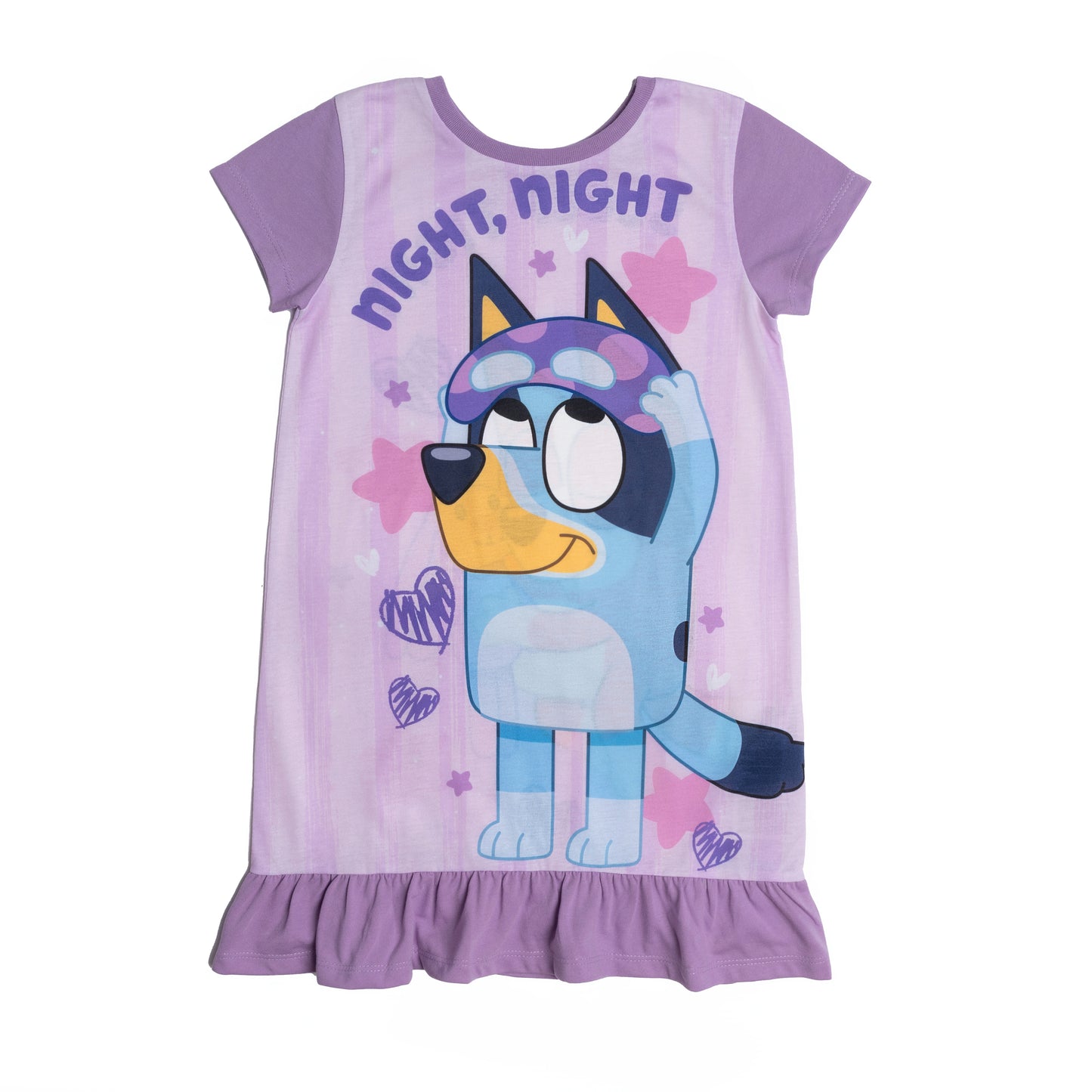 Girls Reversible Bluey and Bingo Nightdress Nightie Pyjamas 2-8 Years