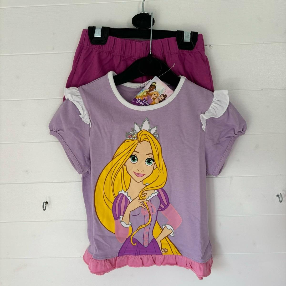 Shortie Disney Princess Rapunzel Girls Pyjamas Pjs Nightwear Sleepwear