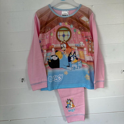 Bluey Girls LONG Pyjamas Pjs Nightwear Bandit Bingo