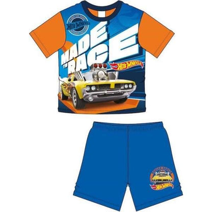 Hot Wheels Boys Pyjama Set Pjs Nightwear