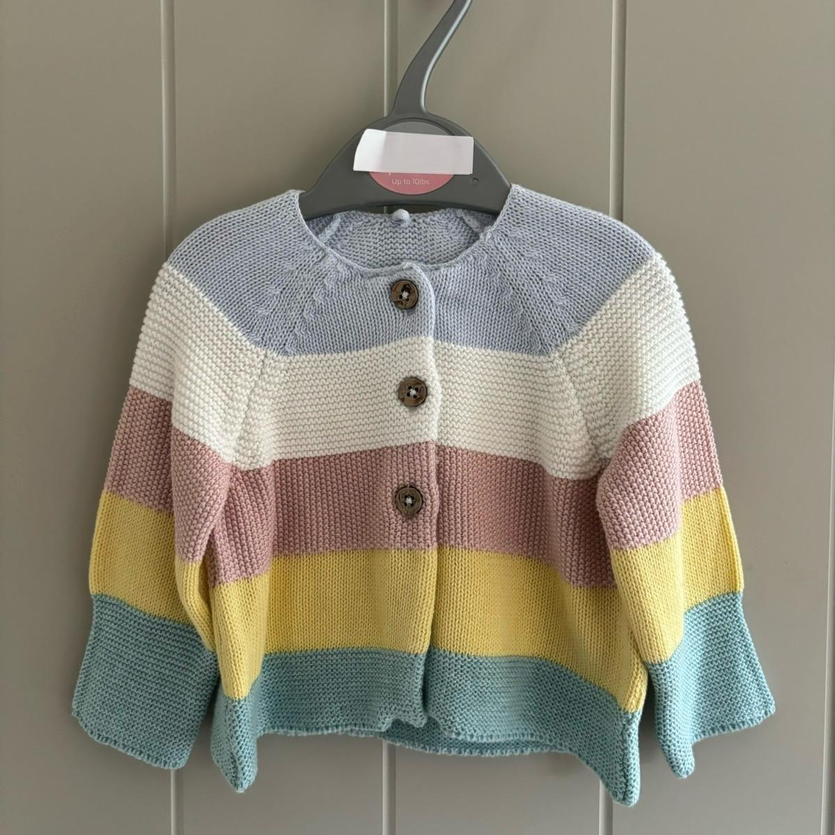 Baby Girls Cardigan Rainbow Knit